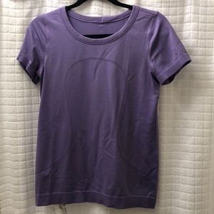 Swiftly Tech Short Sleeve Crew in purple